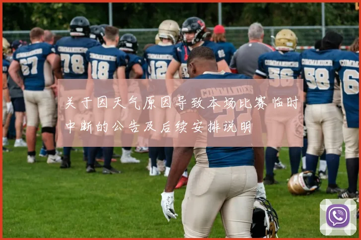 关于因天气原因导致本场比赛临时中断的公告及后续安排说明